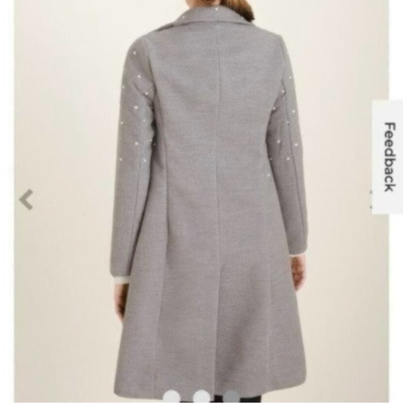 NWOT Chico's Faux-Pearl Embellished Gray Jacket - Picture 2 of 6